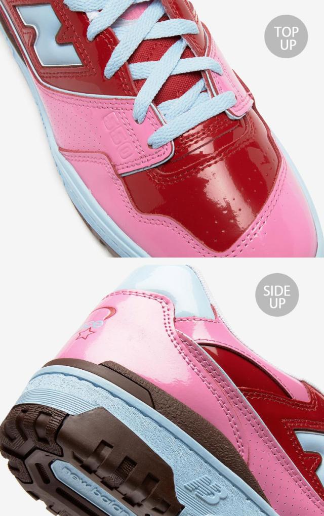 New Balance ニューバランス スニーカー BB550YKC NEON RED PINK Y2K シューズ ネオン レザー レッド ピンク レトロデザイン ダッド_5