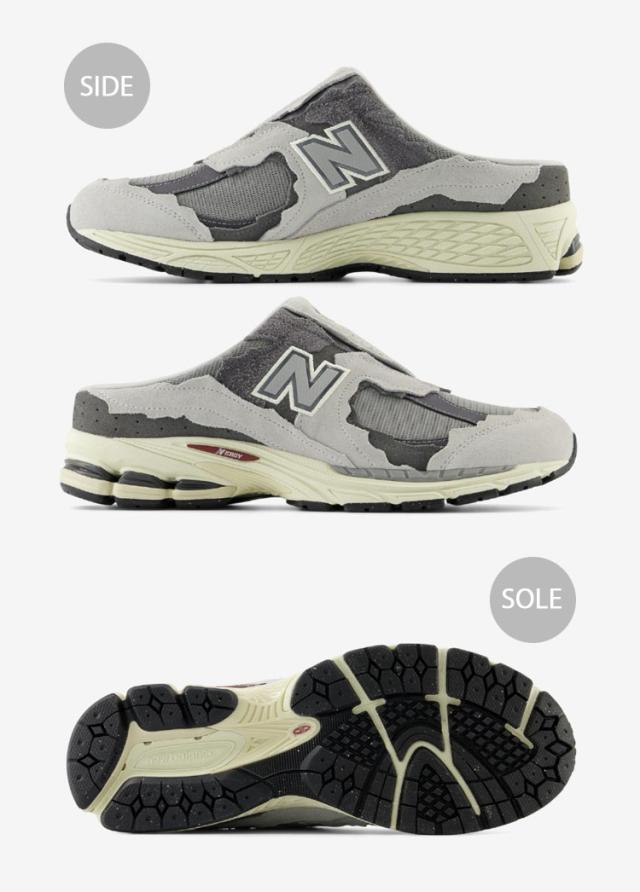 New Balance ニューバランス ミュール M2002NA GRAY CHARCOAL シューズ