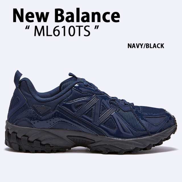 New Balance ニューバランス スニーカー ML610 ML610TS NAVY BLACK シューズ ネイビー ブラック ランニングシューズ メッシュアッパー