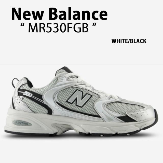 New Balance ニューバランス スニーカー MR530FGB WHITE BLACK シューズ メッシュ NewBalance530 ニューバランス530 ランニングシューズ