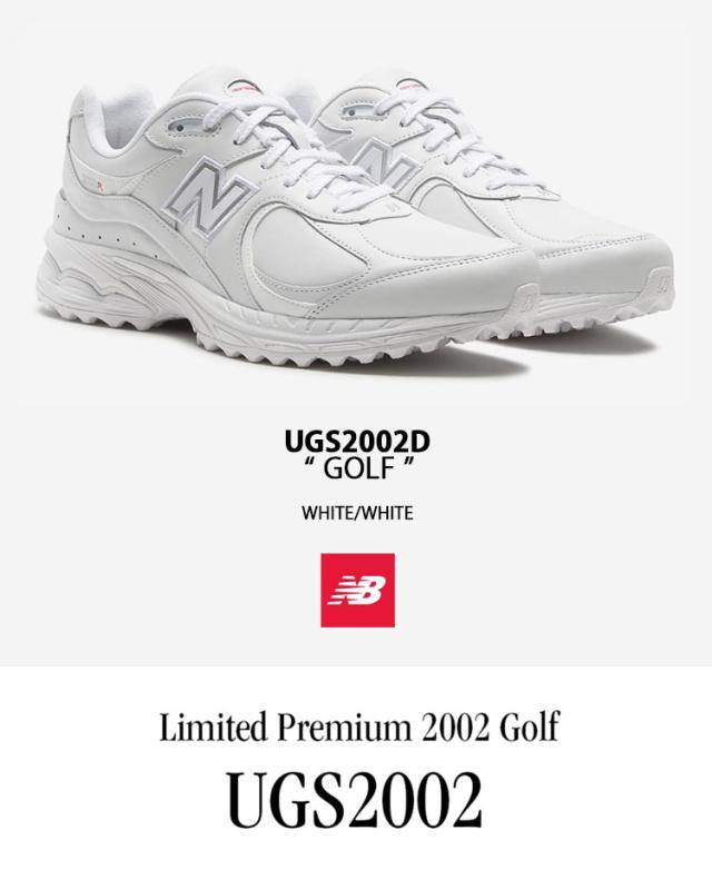 New Balance ニューバランス スニーカー UGS2002D WHITE GOLF シューズ ゴルフ NEWBALANCE2002 レザー 本革 スパイクレス ホワイト_1