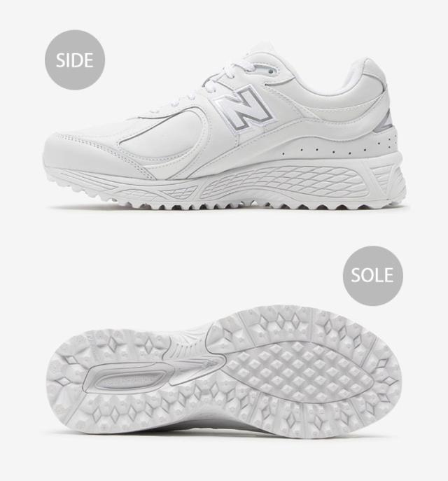 New Balance ニューバランス スニーカー UGS2002D WHITE GOLF シューズ ゴルフ NEWBALANCE2002 レザー 本革 スパイクレス ホワイト_2