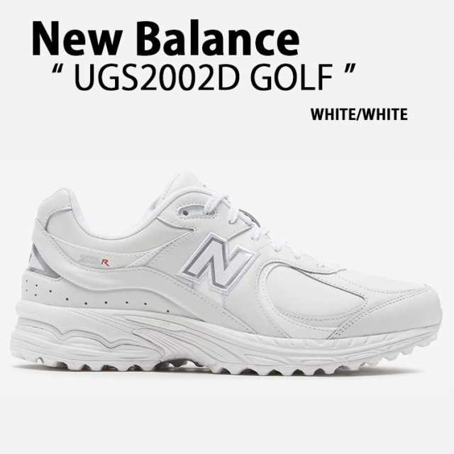 New Balance ニューバランス スニーカー UGS2002D WHITE GOLF シューズ ゴルフ NEWBALANCE2002 レザー 本革 スパイクレス ホワイト