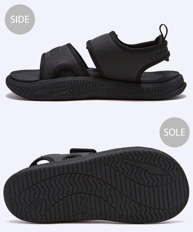 PUMA★SOFTRIDE PRO SANDAL★ベルクロ★兼用★BLACK Puma Men Soft-ride Pro Slide 24 V Slipper Run Black Shoes