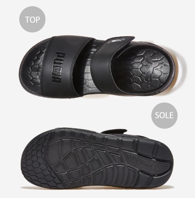 PUMA ピューマ サンダル SOFTRIDE SANDAL PURE SMU BLACK ソフトライドサンダルピュアSMU 黒いこと