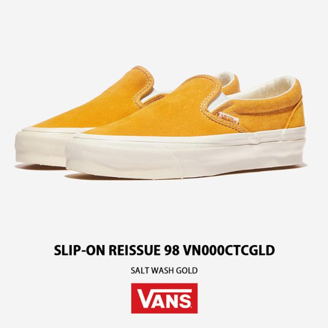 VANS バンズ スニーカー SLIP-ON REISSUE 98 SALT WASH GOLD 