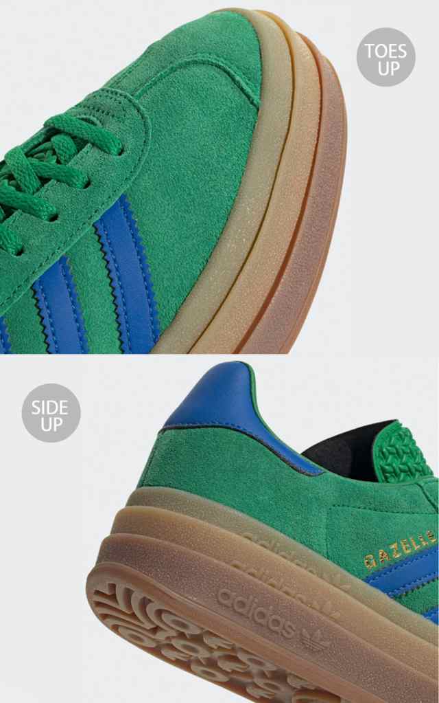 adidas originals アディダス レディース スニーカー 厚底 GAZELLE BOLD W IE1370 ガゼル ボールド GREEN GUM グリーン ガムソール