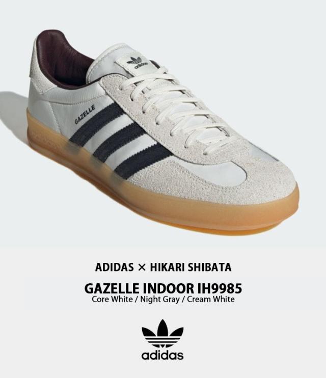 adidas Originals アディダス スニーカー GAZELLE INDOOR HIKARI SHIBATA IH9985 ガゼル インドア ヒカリシバタ WHITE GRAY GUM コラボ_1