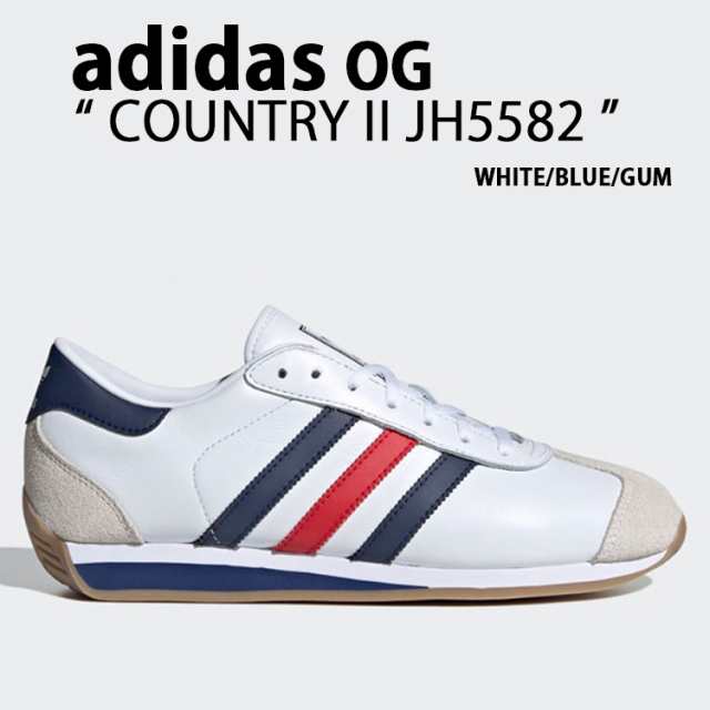 adidas Originals アディダス オリジナルス スニーカー COUNTRY II JH5582 WHITE BLUE GUM カントリー カントリー II ホワイト ブルー ガ