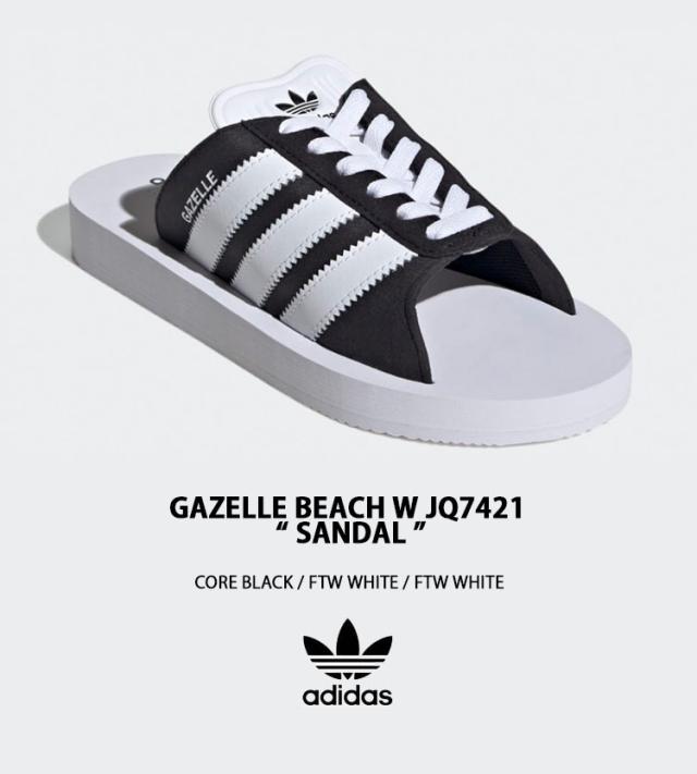 adidas originals アディダス サンダル GAZELLE BEACH W ガゼル ビーチ スライドサンダル WHITE JQ7420 BLACK JQ7421 シャワーサンダル_5