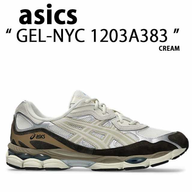 asics アシックス スニーカー GEL-NYC CREAM 1203A383-103 シューズ クリーム ランニングシューズ モダンスタイル メンズ レディース