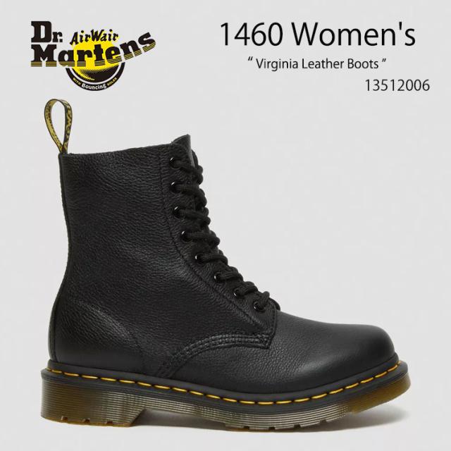 Dr.Martens ドクターマーチン 8ホールブーツ レザー 1460 Women’s Virginia Leather Boots 13512006 BLACK Virginia