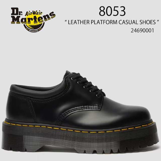 Dr.Martens ドクターマーチン 5ホールシューズ 8053 LEATHER PLATFORM CASUAL SHOES 24690001 ブラック レディース 女性用 【中古】未使