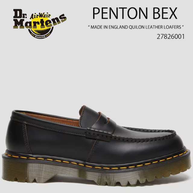 Dr.Martens ドクターマーチン ローファー PENTON BEX MADE IN ENGLAND QUILON LEATHER LOAFERS 27826001 BLACK ペントン ベックス レザー