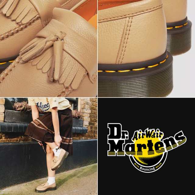 Dr.Martens ドクターマーチン タッセル ローファーシューズ Adrian Virginia Leather Tassel Loafers 31245439 Savannah Tan