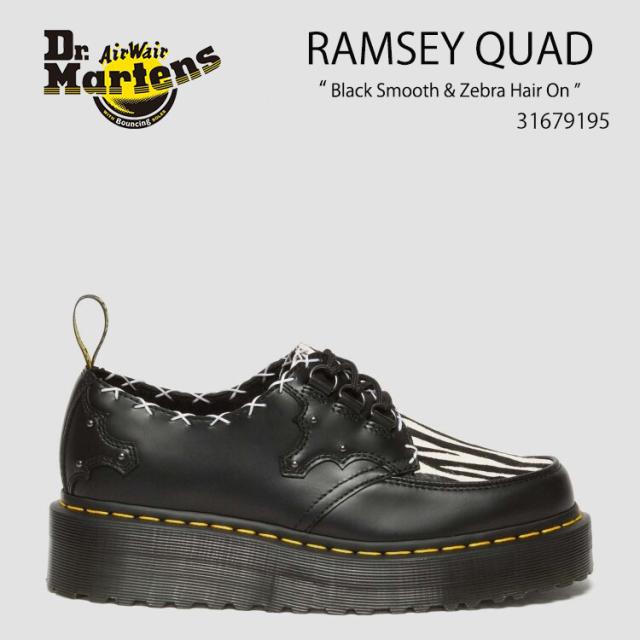 【Dr. Martens】RAMSEY 3 タイ スムースレザーシューズ ブラック Dr.Martens ドクターマーチン レザーシューズ RAMSEY QUAD 3