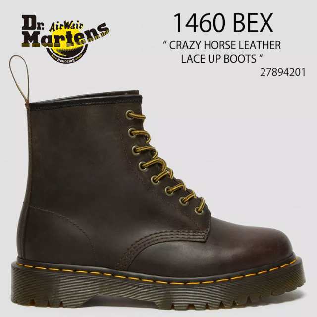 Dr.Martens ドクターマーチン 1460 BEX CRAZY HORSE LEATHER LACE UP BOOTS 27894201 DARK BROWN