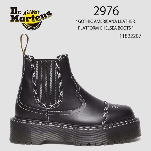 Dr.Martens ドクターマーチン サイドゴア レザーシューズ  2976 GOTHIC AMERICANA LEATHER PLATFORM CHELSEA BOOTS 31430001 Black