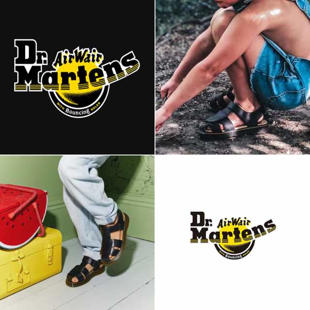 Dr.Martens ドクターマーチン キッズ サンダル JUNIOR MOBY II LEATHER VELCRO SANDALS 25695001 レザーサンダル 子供 キッズ シューズ