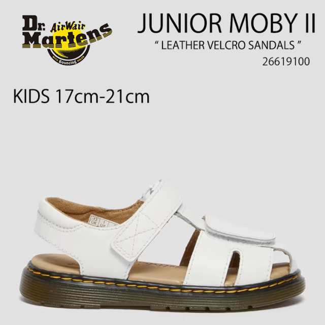 Dr.Martens ドクターマーチン キッズ サンダル JUNIOR MOBY II LEATHER VELCRO SANDALS 26619100 レザーサンダル 子供 キッズ シューズ