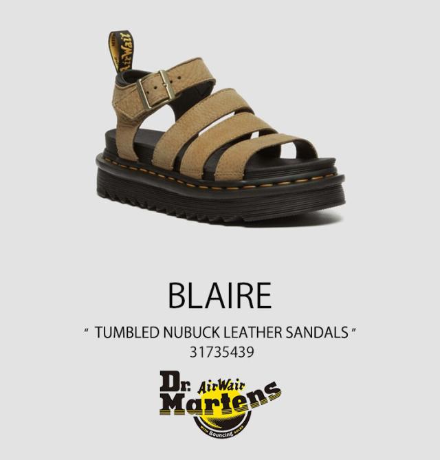 Dr.Martens お医者さんマーチン サンダル ストラップサンダル BLAIRE TUMBLED NUBUCK LEATHER SANDALS 31735439 Savannah Tan