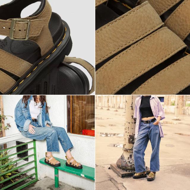 Dr.Martens お医者さんマーチン サンダル ストラップサンダル BLAIRE TUMBLED NUBUCK LEATHER SANDALS 31735439 Savannah Tan