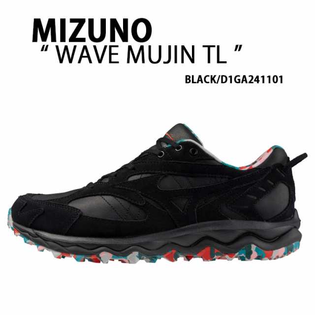 Mizuno ミズノ スニーカー WAVE MUJIN TL BLACK D1GA241101 ウエーブムジン HALATION HIROSHI NAGAI ブラック 花柄 コラボレーション