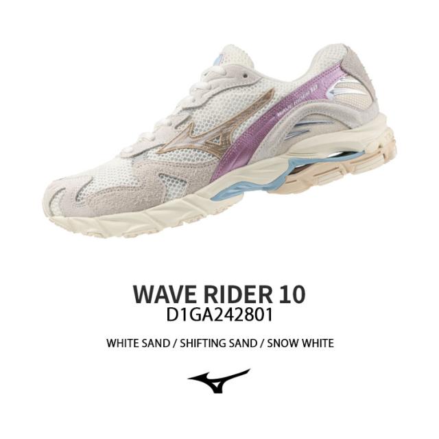 Mizuno ミズノ スニーカー WAVE RIDER 10 D1GA242801 ウェーブライダー 10 WHITE SAND SNOW ホワイト サンド スノーホワイト シューズ_2
