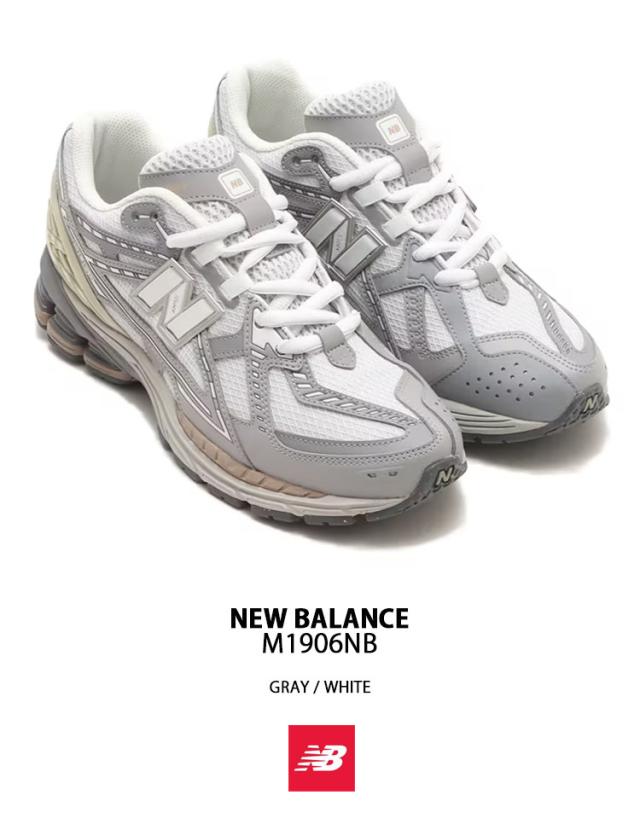 New Balance ニューバランス スニーカー M1906NB GRAY WHITE シューズ メッシュ ランニングシューズ グレー ホワイト_1