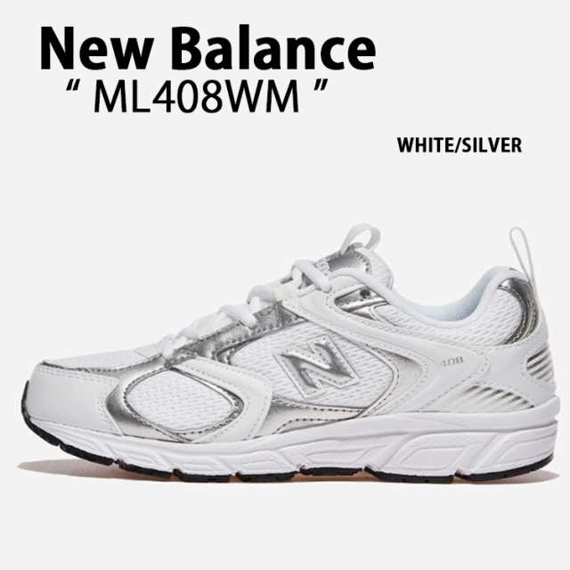 New Balance ニューバランス スニーカー NEWBALANCE ML408 ML408WM WHITE SILVER シューズ ホワイト シルバー メンズ レディース【中古】