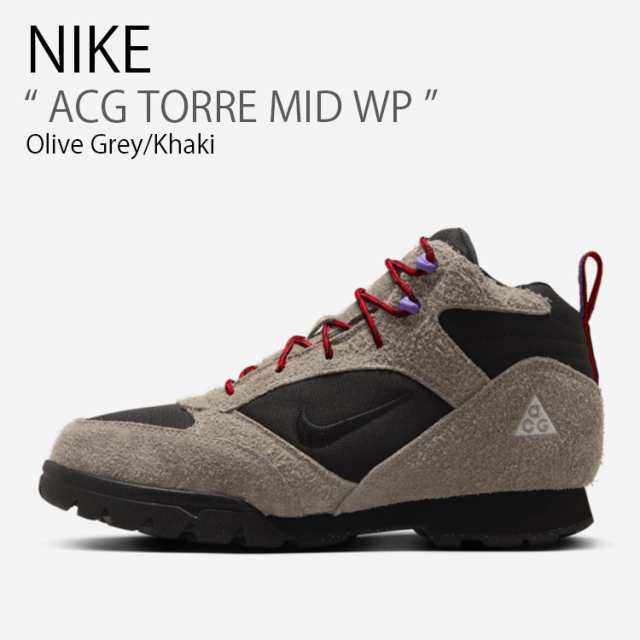 NIKE ナイキ スニーカー ACG TORRE MID WP トーレ ミッド FD0212-001 ミドルカット オリーブ グレー カーキ 防水 メンズ レディース