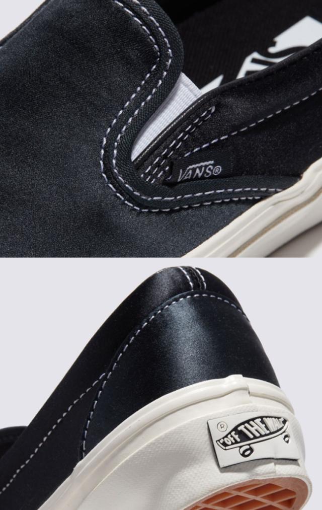 バンバンバン VANS バンズ スニーカー SLIP-ON REISSUE 98 LX SATIN JET SET