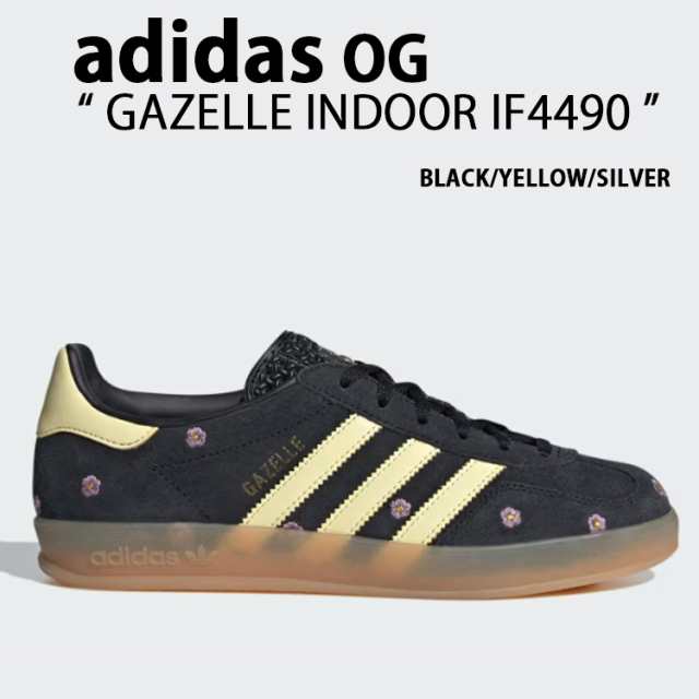 adidas originals アディダス スニーカー GAZELLE INDOOR IF4490 ガゼル インドア BLACK YELLOW SILVER