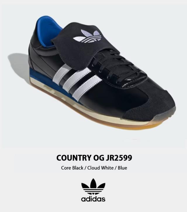 adidas Originals アディダス オリジナルス スニーカー COUNTRY OG JR2599 BLACK WHITE BLUE カントリー_1