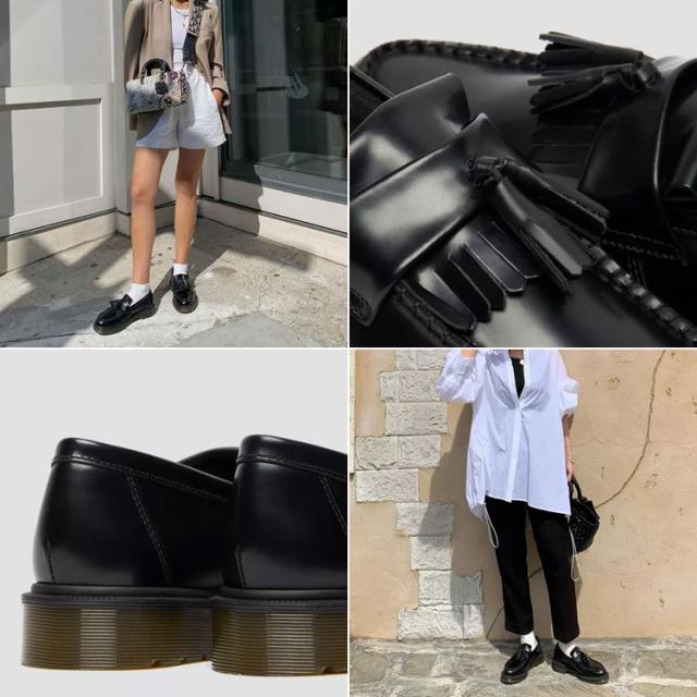 Dr.Martens ドクターマーチン タッセル ローファーシューズ Adrian Smooth Leather Tassel Loafers 14573001 Black Polished Smooth_3