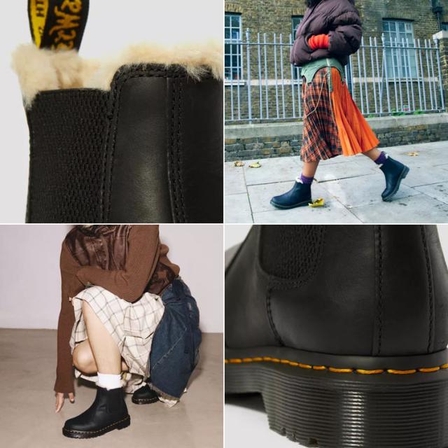 Dr.Martens お医者さんマーチン Corran Chelsea Atlas Leather Heeled Boots 31485001 Black Atlas Women’s レディース 御上さん用