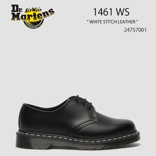 Dr.Martens ドクターマーチン ブーツ 1461 WHITE STITCH LEATHER 24757001 Black Smooth Leather ホワイトステッチ