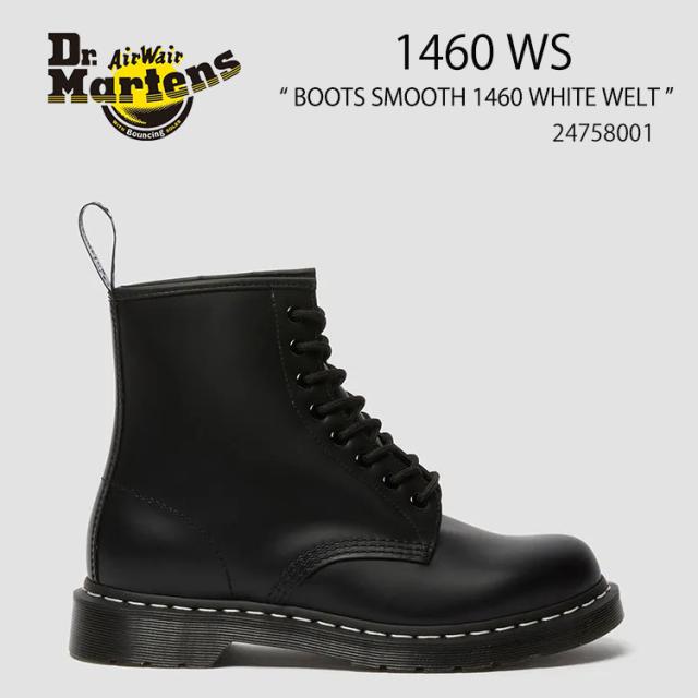 Dr.Martens ドクターマーチン 1460 WS 24758001 BLACK ブラック ホワイトステッチ 8 ホール ブーツ
