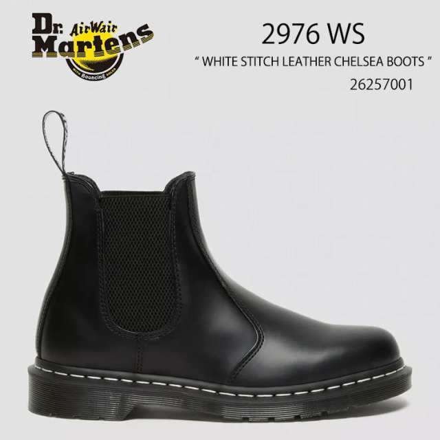 Dr.Martens ドクターマーチン ブーツ 2976 WHITE STITCH LEATHER CHELSEA BOOTS 26257001 Black Smooth Leather ホワイトステッチ