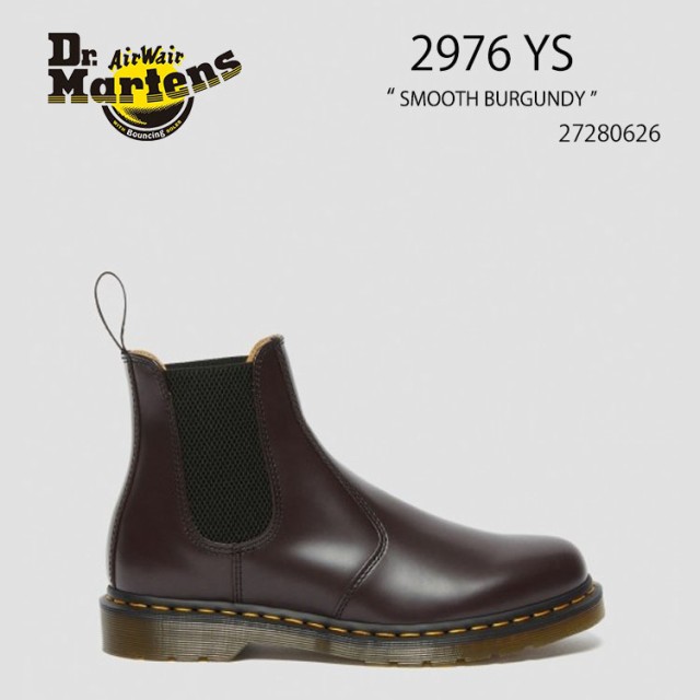 Dr.Martens ドクターマーチン サイドゴア レザーシューズ 2976 YELLOW STITCH SMOOTH LEATHER CHELSEA BOOTS 22227001 Black チェルシー