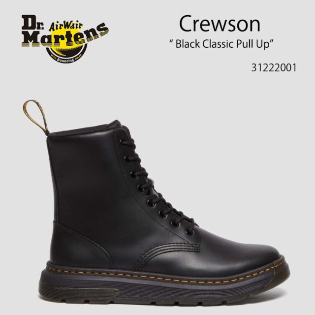 Dr.Martens ドクターマーチン 8ホールブーツ レザーブーツ Crewson Leather Lace Up Boots 31222001 BLACK レザー ブラック シューズ