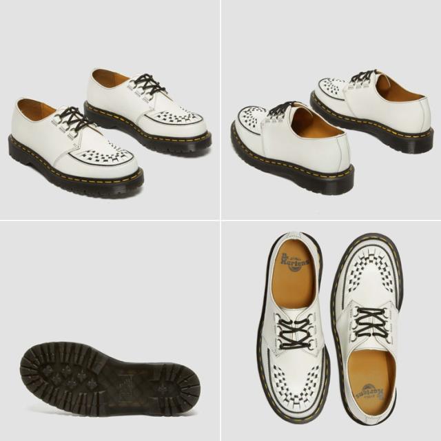 Dr.Martens ドクターマーチン レザーシューズ RAMSEY QUAD 3 White Smooth 31499100 3EYE 3ホール_2