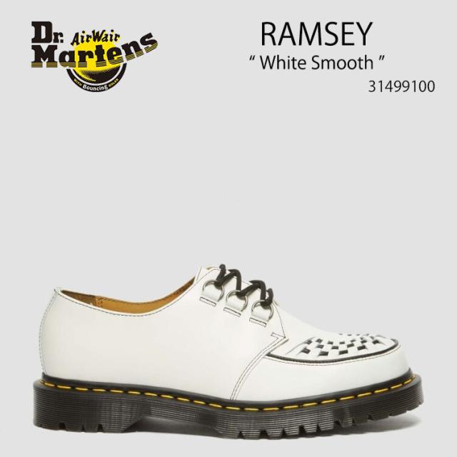 Dr.Martens ドクターマーチン レザーシューズ RAMSEY QUAD 3 White Smooth 31499100 3EYE 3ホール