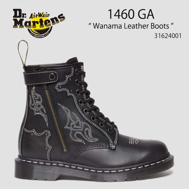 Dr.Martens ドクターマーチン 1460 Ga Wanama Leather Boots 31624001 Black ブラック