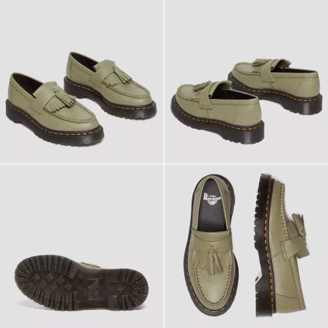 Dr.Martens ドクターマーチン タッセル ローファー シューズ Adrian Women’s Virginia Leather Tassel Loafers 31703357 Muted Olive Virginia オリーブの通販は