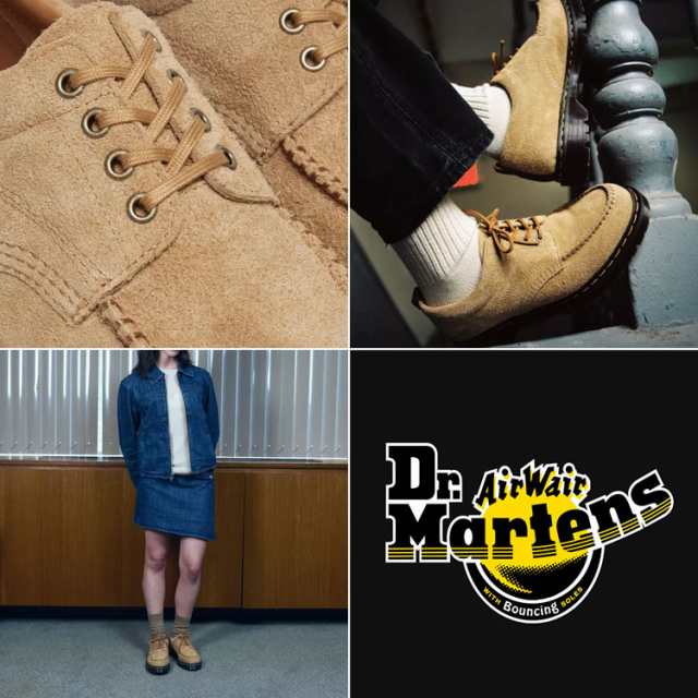 Dr.Martens ドクターマーチン Lowell Suede Moc Toe Shoes 31819566 Tan+Butterscotch タン バタースコッチ