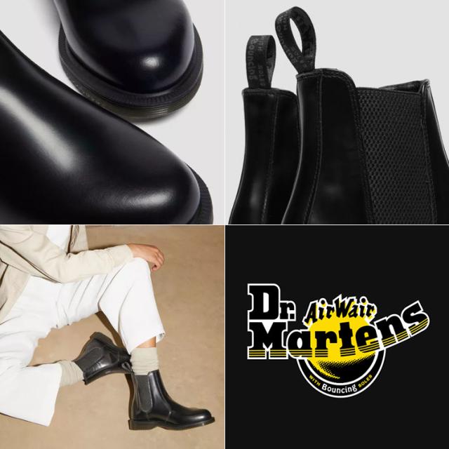 Dr.Martens ドクターマーチン チェルシー ブーツ Flora Smooth Chelsea Boots Black Polished Smooth 32217001_3