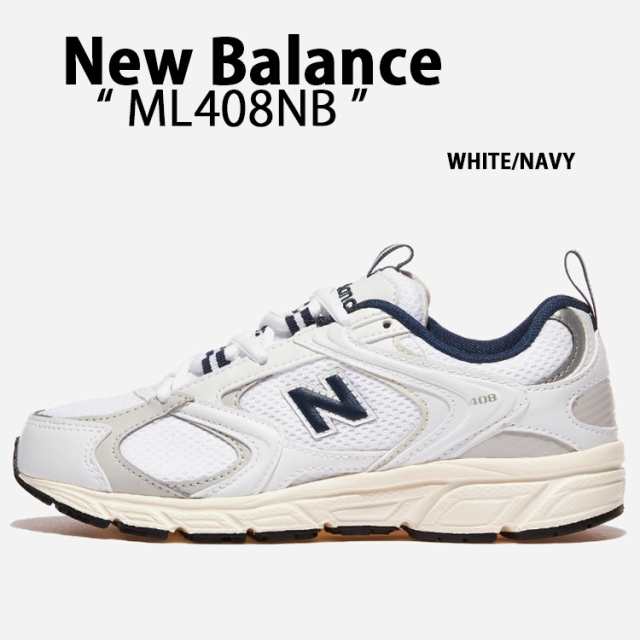 New Balance ニューバランス スニーカー ML408NB WHITE NAVY シューズ NewBalanceML408 ホワイト ネイビー ダッドシューズ メッシュ