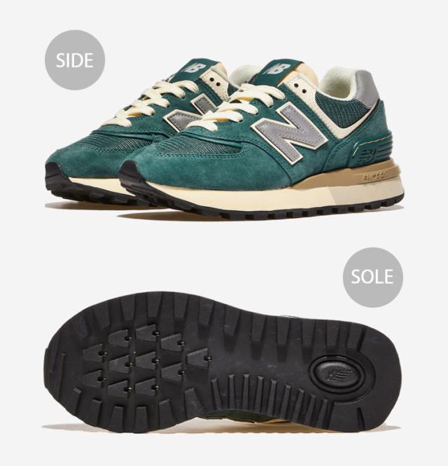 New Balance ニューバランス スニーカー U574LGMG GREEN BROWN SILVER シューズ スエード メッシュ グリーン シルバー_2