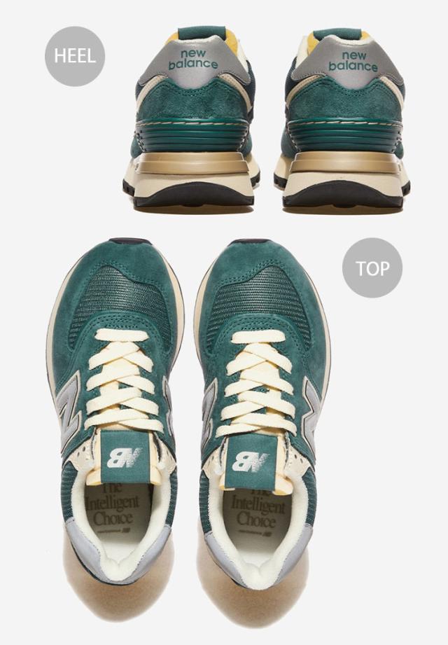 New Balance ニューバランス スニーカー U574LGMG GREEN BROWN SILVER シューズ スエード メッシュ グリーン シルバー_3